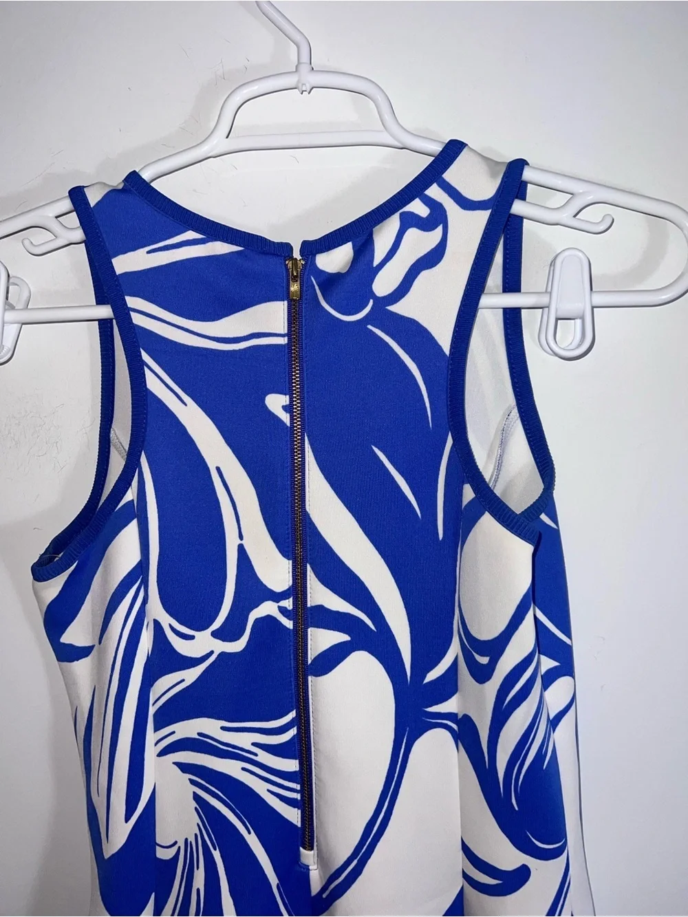 Lily Pulitzer Sleeveless Blue & White Printed A-Line Dress size xs